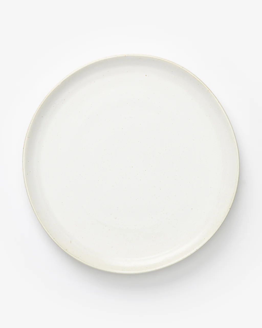 White & Gray Speckled Porcelain Dinner Plate | McGee & Co.