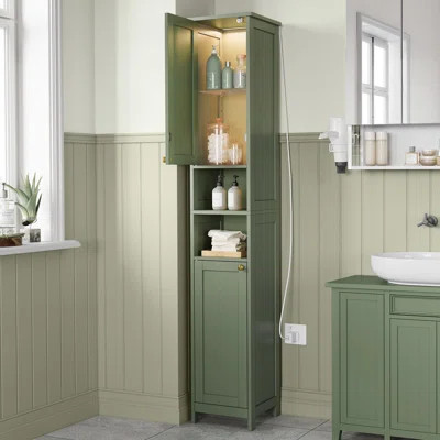 Tall Bathroom Cabinet with Lights | Wayfair North America