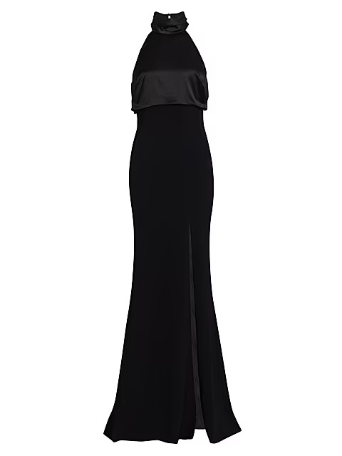Cinq à Sept Alexandra Turtleneck Halter Gown | Saks Fifth Avenue