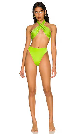 Dorothy Satin One Piece in Slime | Revolve Clothing (Global)