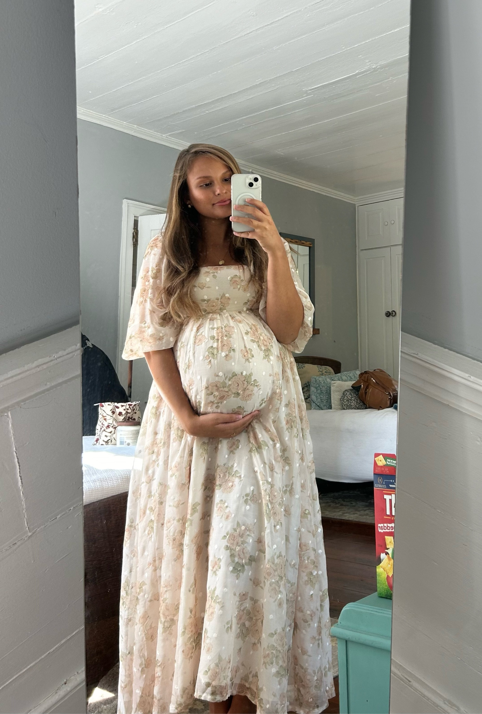 The exact dress I’m wearing is sold out, but here’s similar styles! 
•
Wearing a Small

#LTKWedding #LTKHoliday #LTKBump