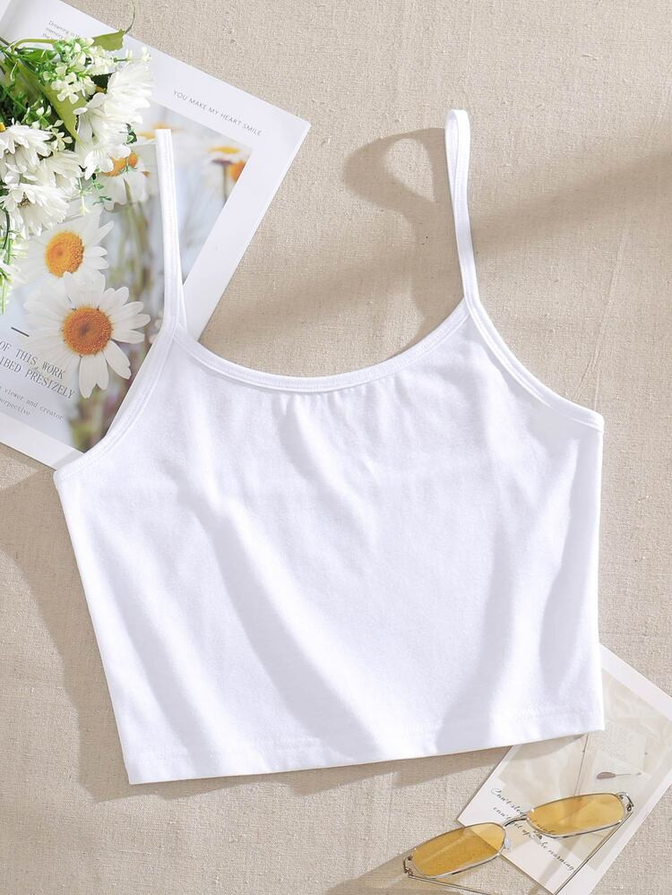 Solid Crop Cami Top | SHEIN
