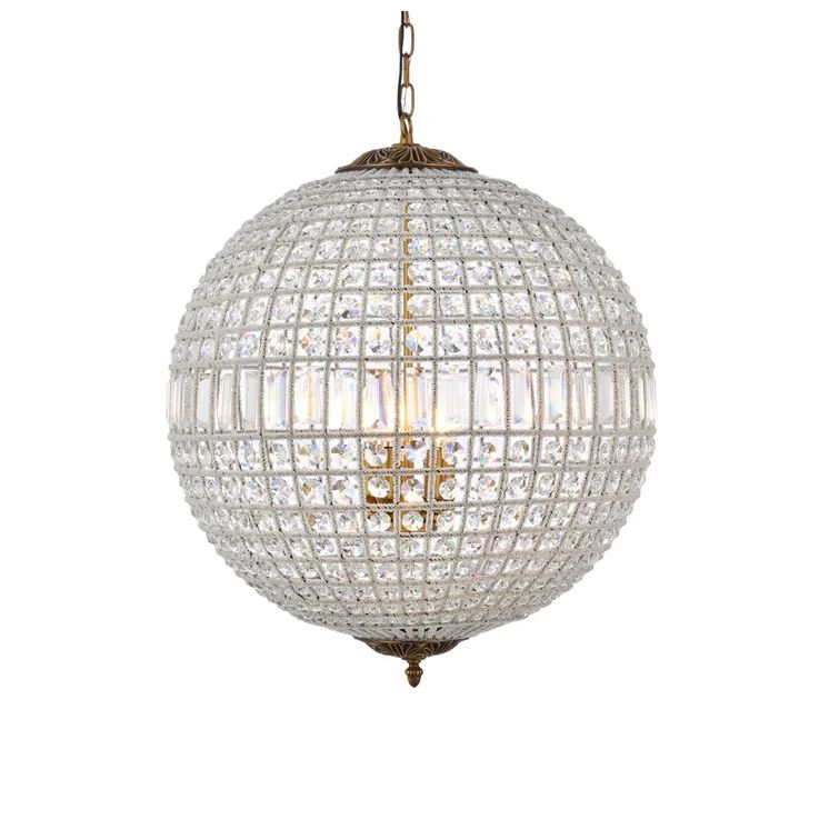 Nazareth 5 - Light Unique Globe Chandelier with Crystal Accents | Wayfair Professional