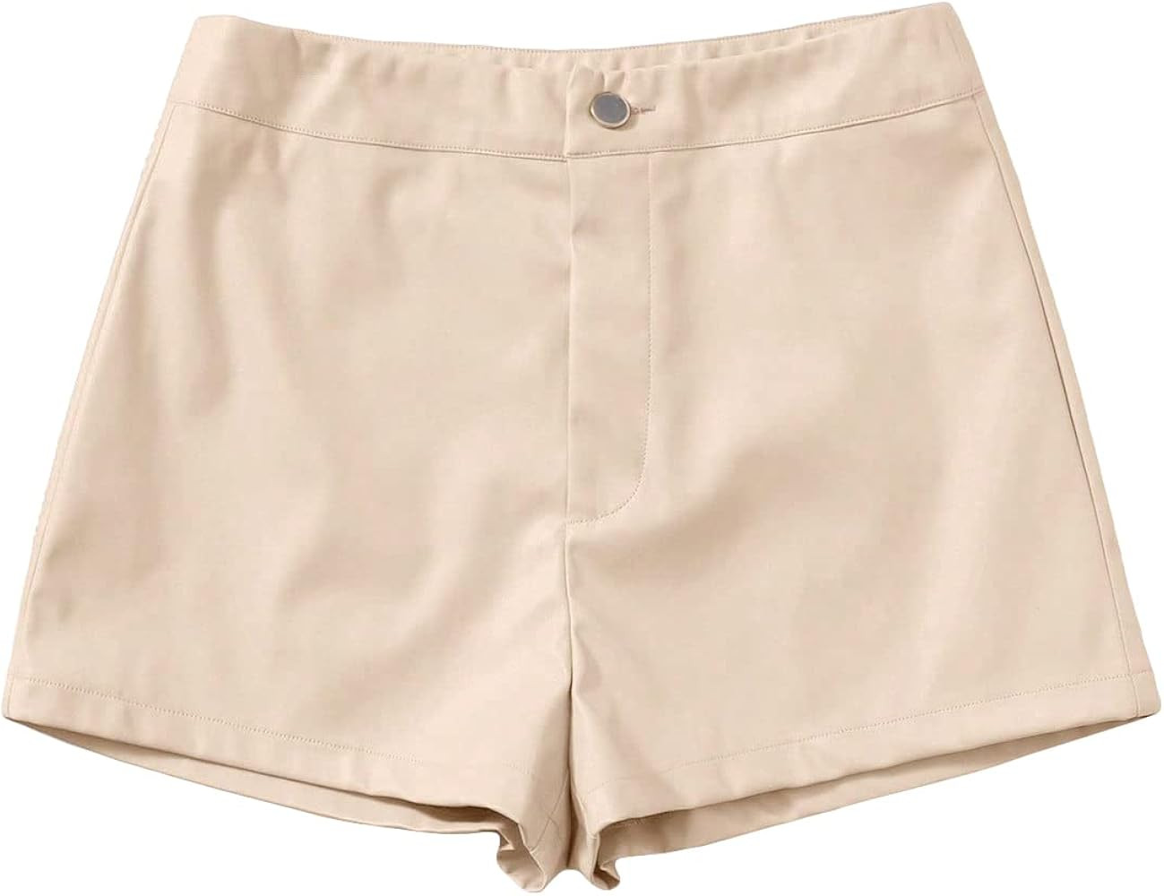 Floerns Women's PU Leather High Waisted Straight Leg Skinny Shorts | Amazon (US)