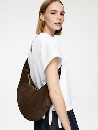 Curved Suede Bag – Brown – Women – ARKET GB | Arket UK