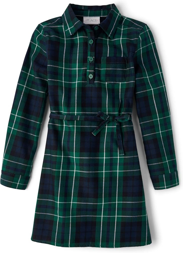 The Children's Place girls Long Sleeve Everyday Dress | Amazon (US)