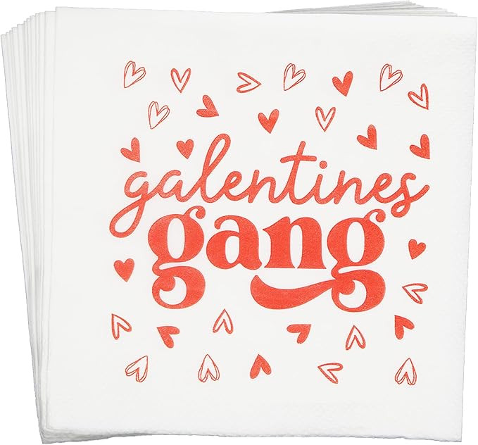 Galentines Gang Napkins, Happy Galentines Day Napkins, Galentine’s Day Decorations, Girls Ladie... | Amazon (US)
