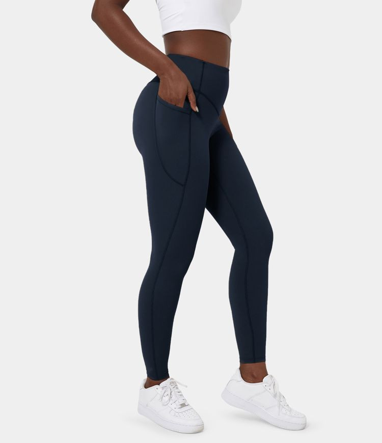 Women’s SoCinched™ High Waisted Side Pocket Shaping Training 7/8 Leggings - HALARA | HALARA