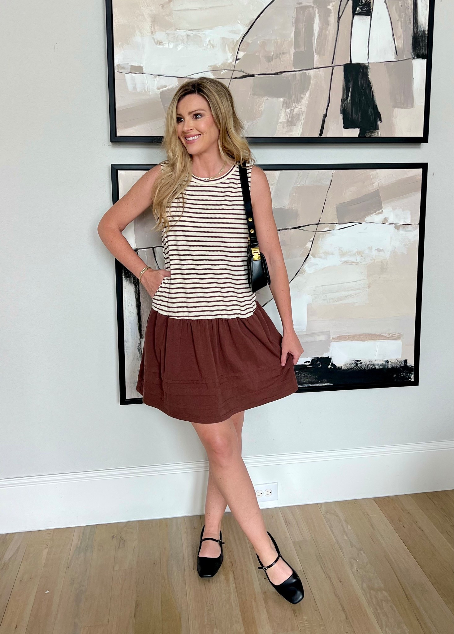 🤎 this cute, casual dress with pockets is selling out fast in this mocha/coffee color. 
It does come in 5 other colorways and is a really good price! 
Linking this comfortable dress plus accessories on my LTK 
.
.
.
.
.
#casualoutfit #casualstyle #stripes #mocha #casualdress #stripeddress #affordablefashion #amazonfashion #amazonstyle #amazonfind #amazondress #browndress #knitdress #dressstyles #affordablefashions #ltkover40 #jwpei #looksforless #casuallooks #casualstyles #affordablefinds #fashionforless #casualdresses #comfortablestyle 