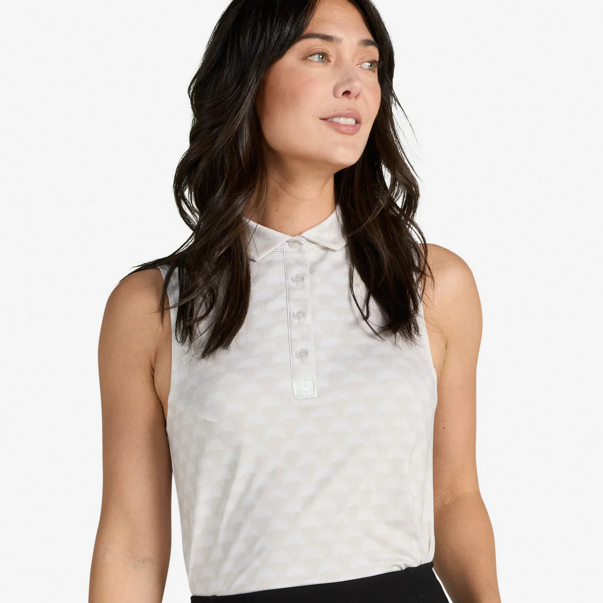 Women's Sleeveless Performance Polo - Palm Shadows | Bad Birdie Golf