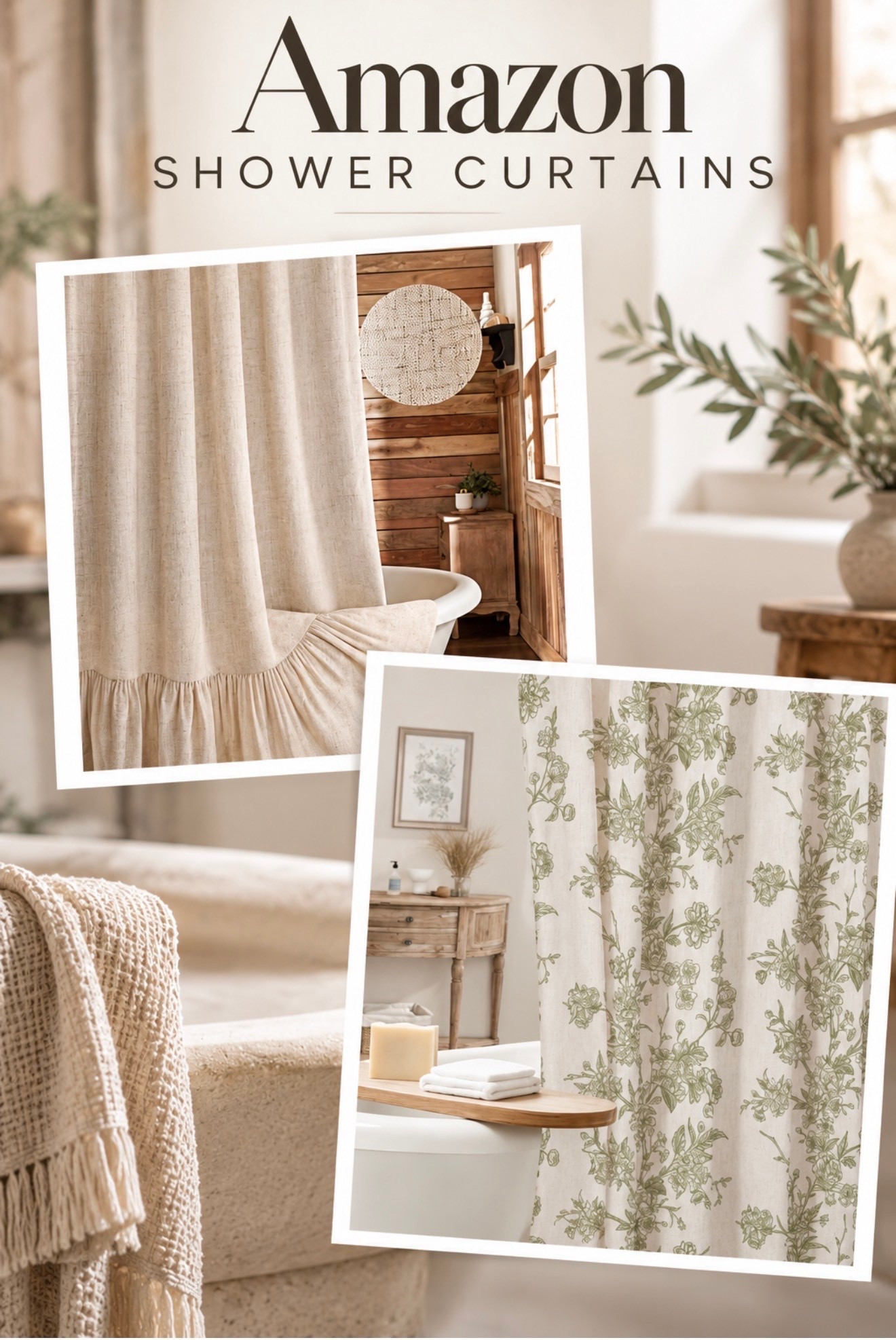 This is your sign to change your shower curtain.  These linen inspired ones are so pretty and addd the chic elevated look
by adding neural aesthetics to your bathroom #neutralbarhroom #showercurtain
