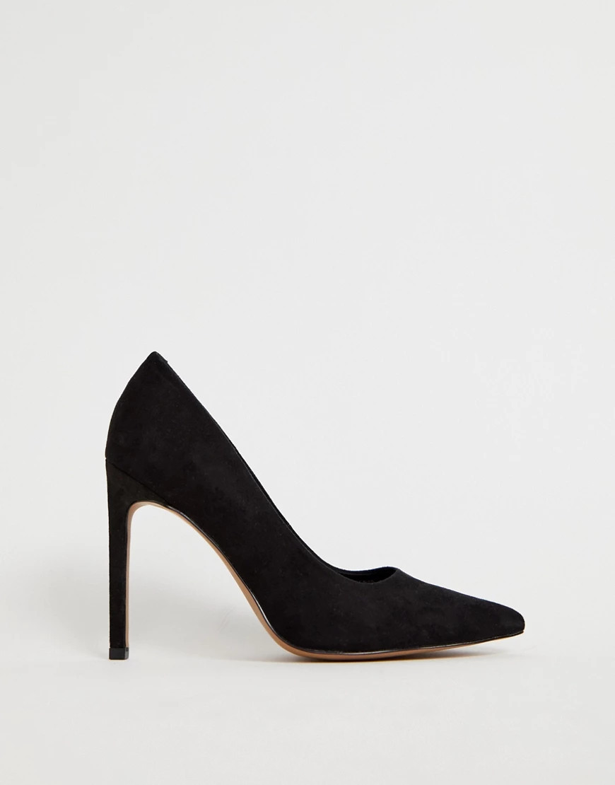 ASOS DESIGN Porto pointed high heeled court shoes in black | ASOS (Global)