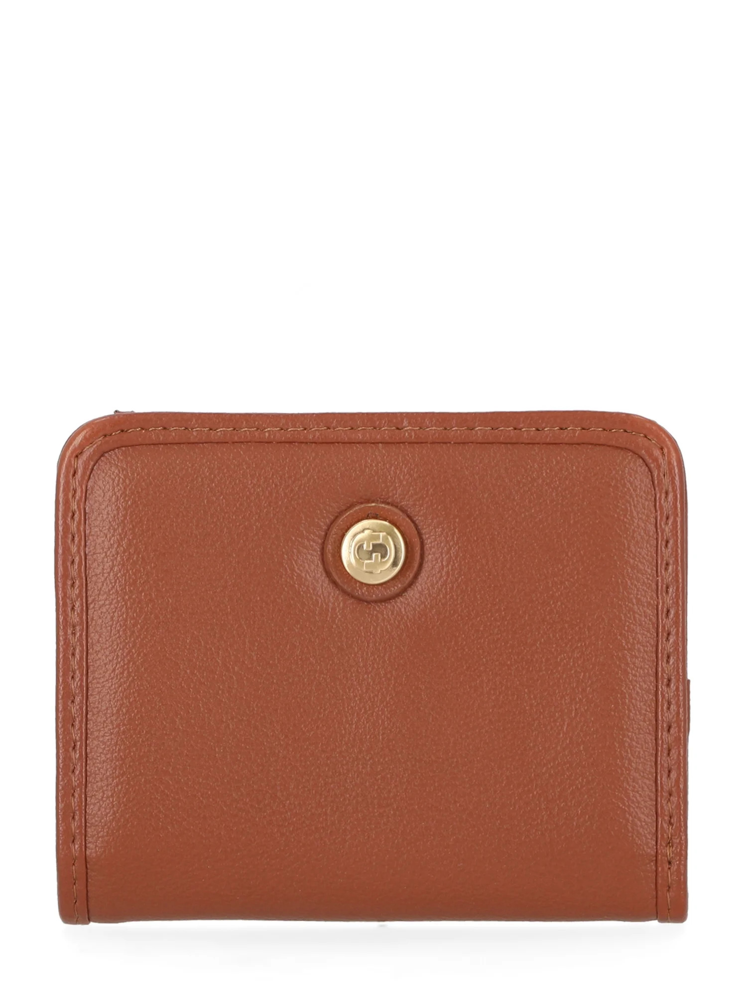 Time and Tru Women's Sharon Two Fold Wallet, Solid Cognac | Walmart (US)