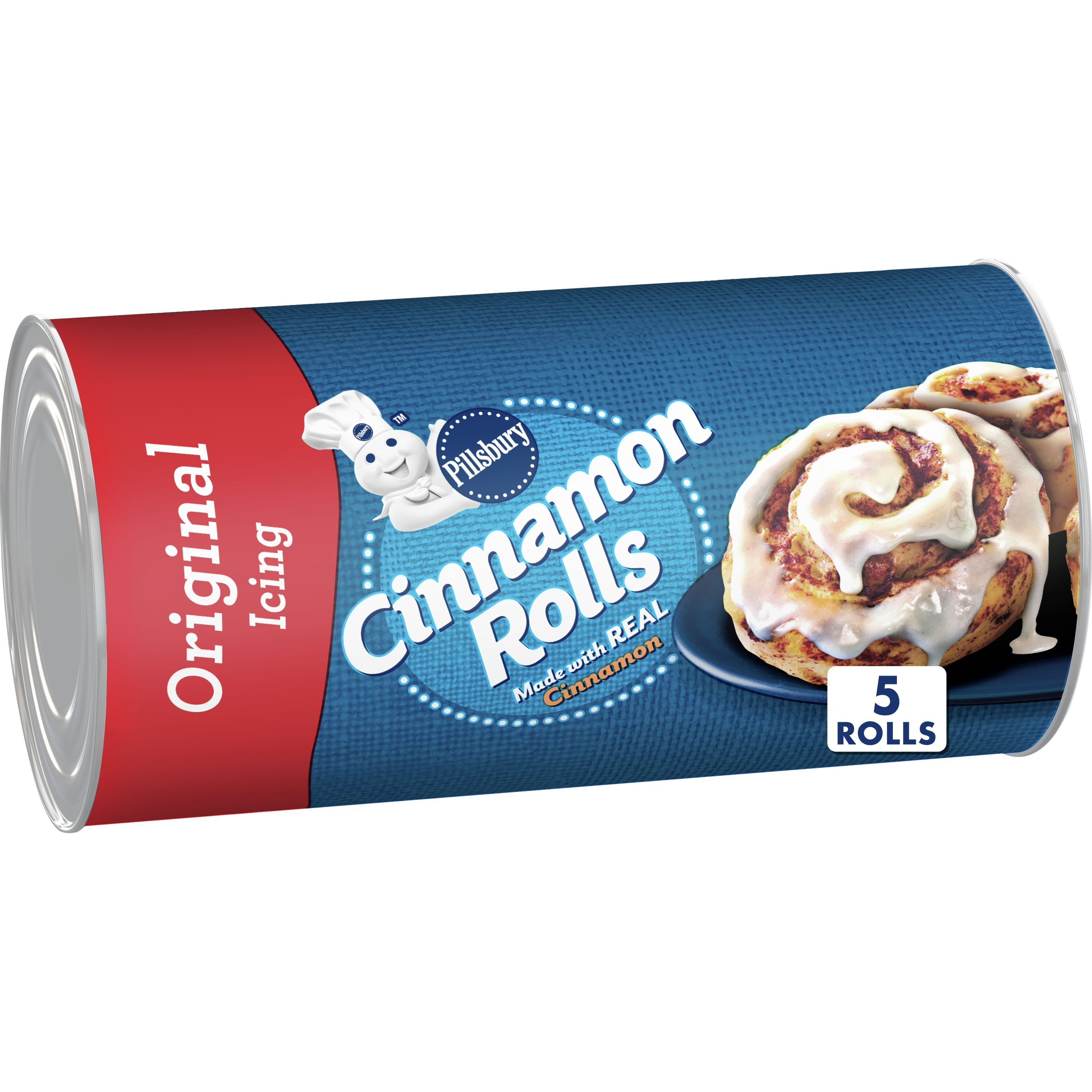 Pillsbury Cinnamon Rolls with Original Icing, Canned Pastry Dough, 5 Rolls, 7.3 oz | Walmart (US)