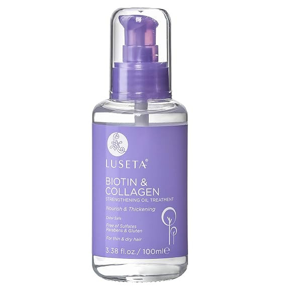L LUSETA Biotin Hair Growth Serum with Collagen, Hair Oil for Thin and Damage Hair Growth Oil, Bi... | Amazon (US)
