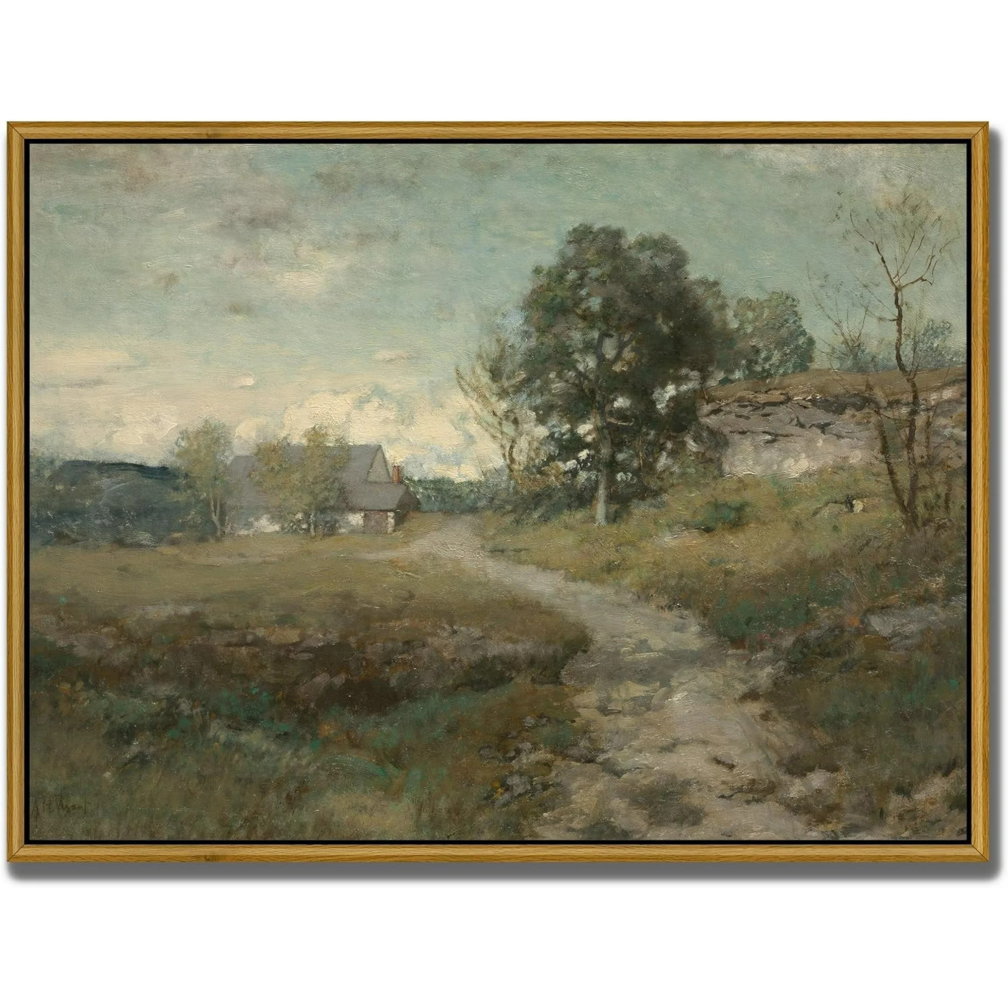 12"x16" Framed Canvas Wall Art Vintage Decor, Vintage Countryside Pictures for Bathroom Wall Deco... | Walmart (US)