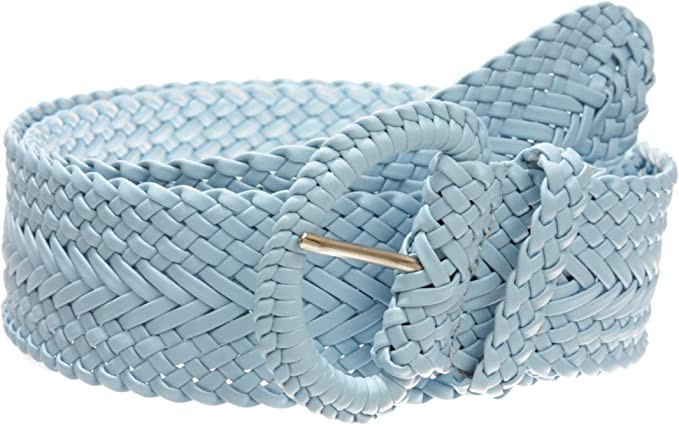 2 Inch Wide Hand Made Soft Metallic Woven Braided Round Belt | Amazon (US)