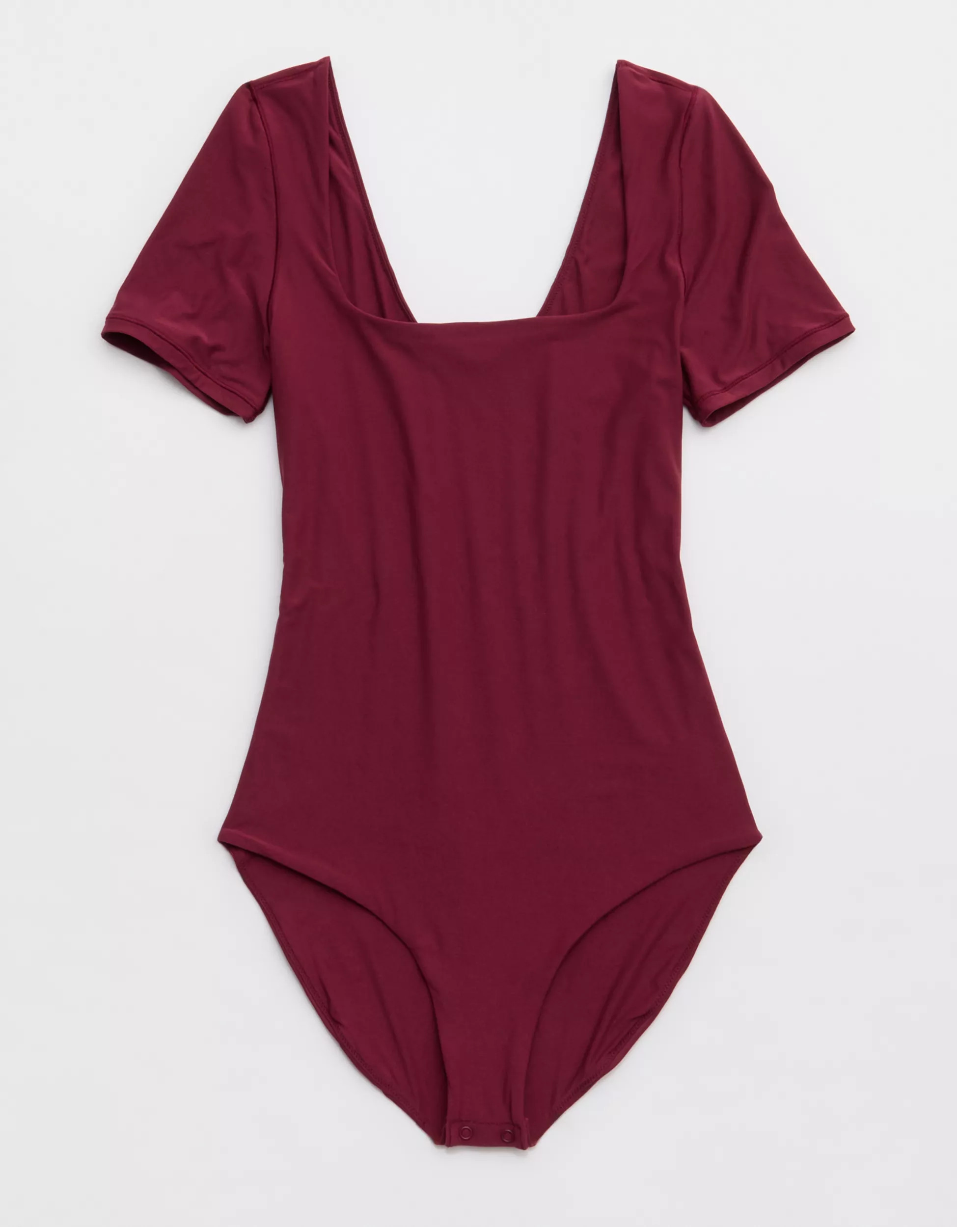 SMOOTHEZ Short Sleeve Square Neck Bodysuit | Aerie
