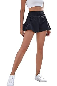 BMJL Womens High Waisted Shorts Athletic Running Shorts Workout Gym Quick Dry Flowy Shorts with P... | Amazon (US)