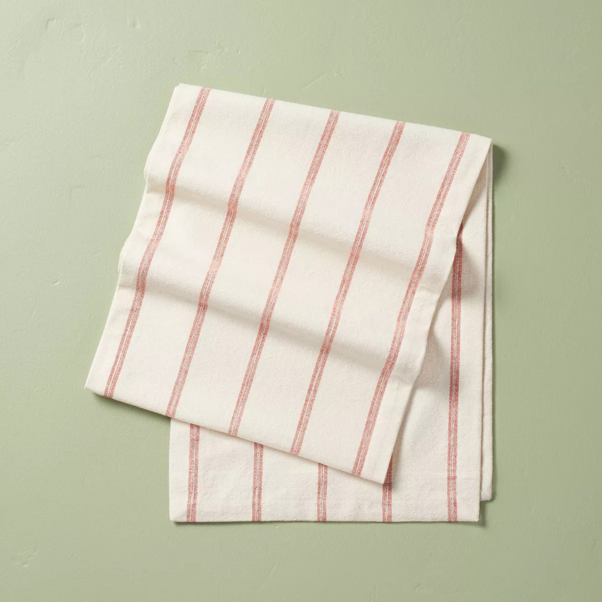 14"x72" Stripe Table Runner Natural/Red - Hearth & Hand™ with Magnolia | Target