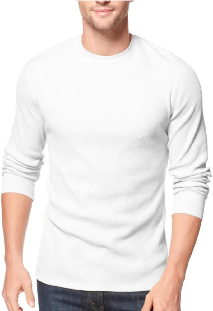 ToBeInStyle Men's Heavy or Medium Weight Premium Waffle Thermal Long Sleeve Crewneck Shirt | Amazon (US)