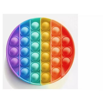 Link Rainbow Bubble Popper Sensory Fidget Toy Silicone Stress Reliever Toy Autism Special Needs - Rainbow Circle | Target