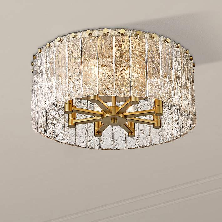 Glacier 20 3/4" Wide Modern Gold 8-Light Ceiling Light - #594X5 | Lamps Plus | Lamps Plus