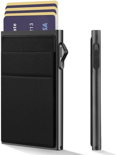 YESIIW Credit Card Holder Wallet for Men RFID Blocking Slim Minimalist Metal Wallet with Money Po... | Amazon (US)