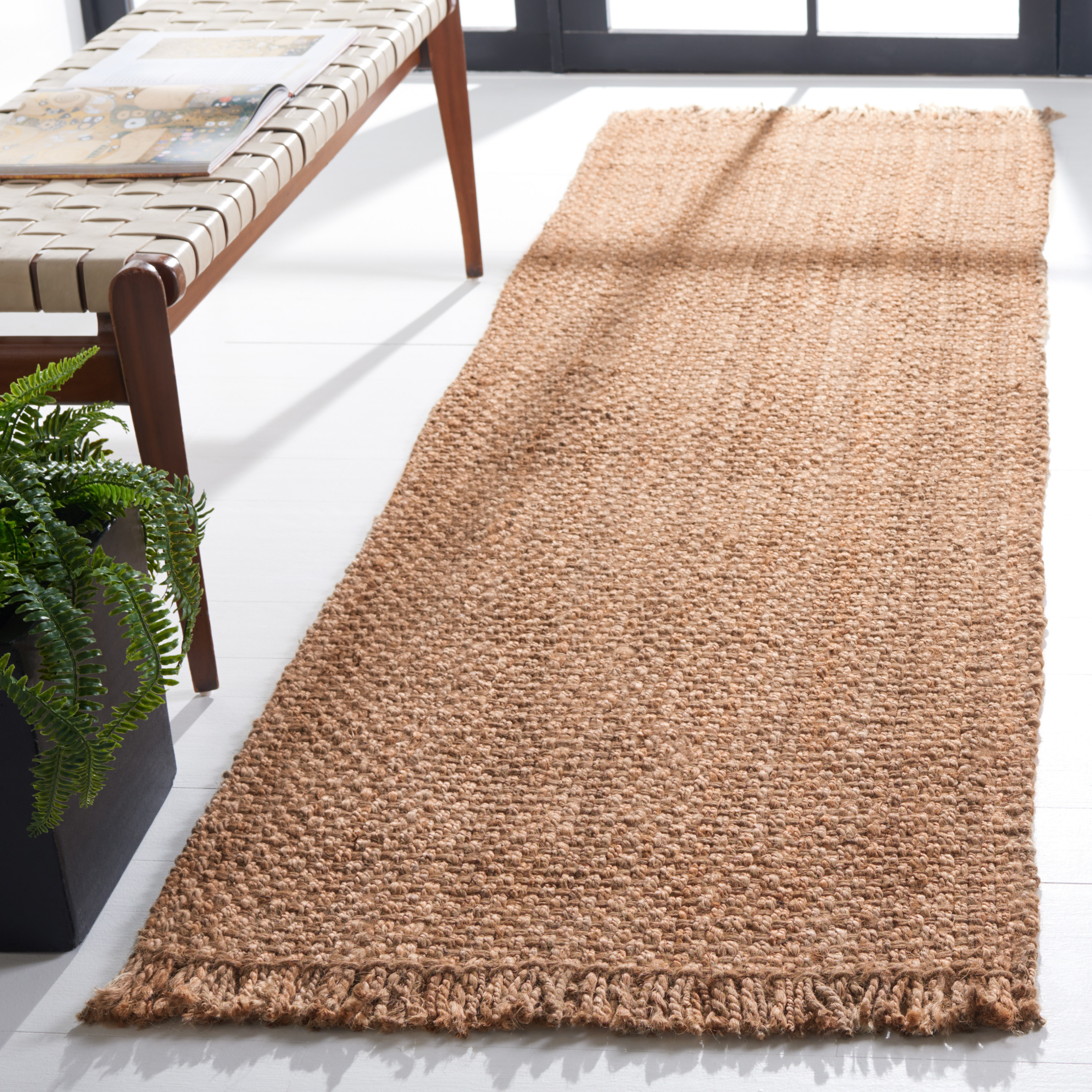 SAFAVIEH Natural Fiber Doncho Bordered Runner Rug, Natural, 2'6" x 6' | Walmart (US)