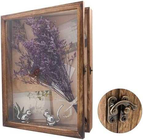 Shadow Box Frame 11x14, Wood Display Boxes with Linen Back - Large Shadow Box with Paulownia Wood... | Amazon (US)