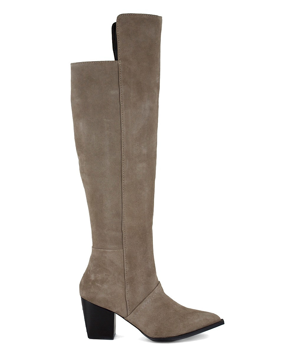 Taupe Tania Suede Over-the-Knee Boot - Women | zulily
