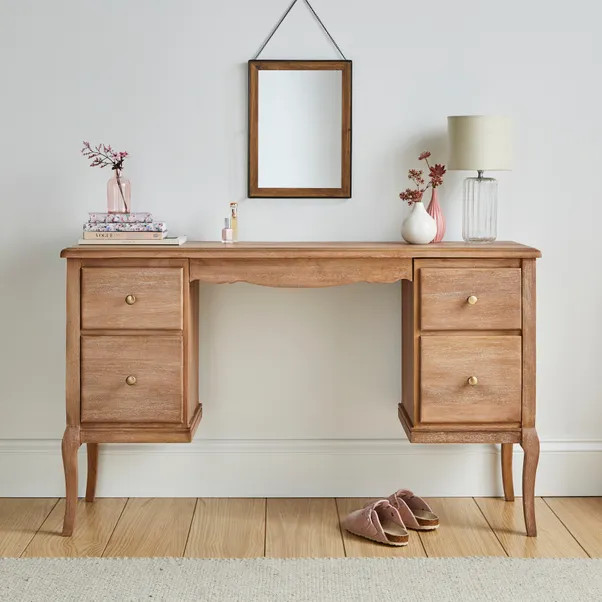 Giselle 4 Drawer Dressing Table, Mango Wood | Dunelm (migrated)