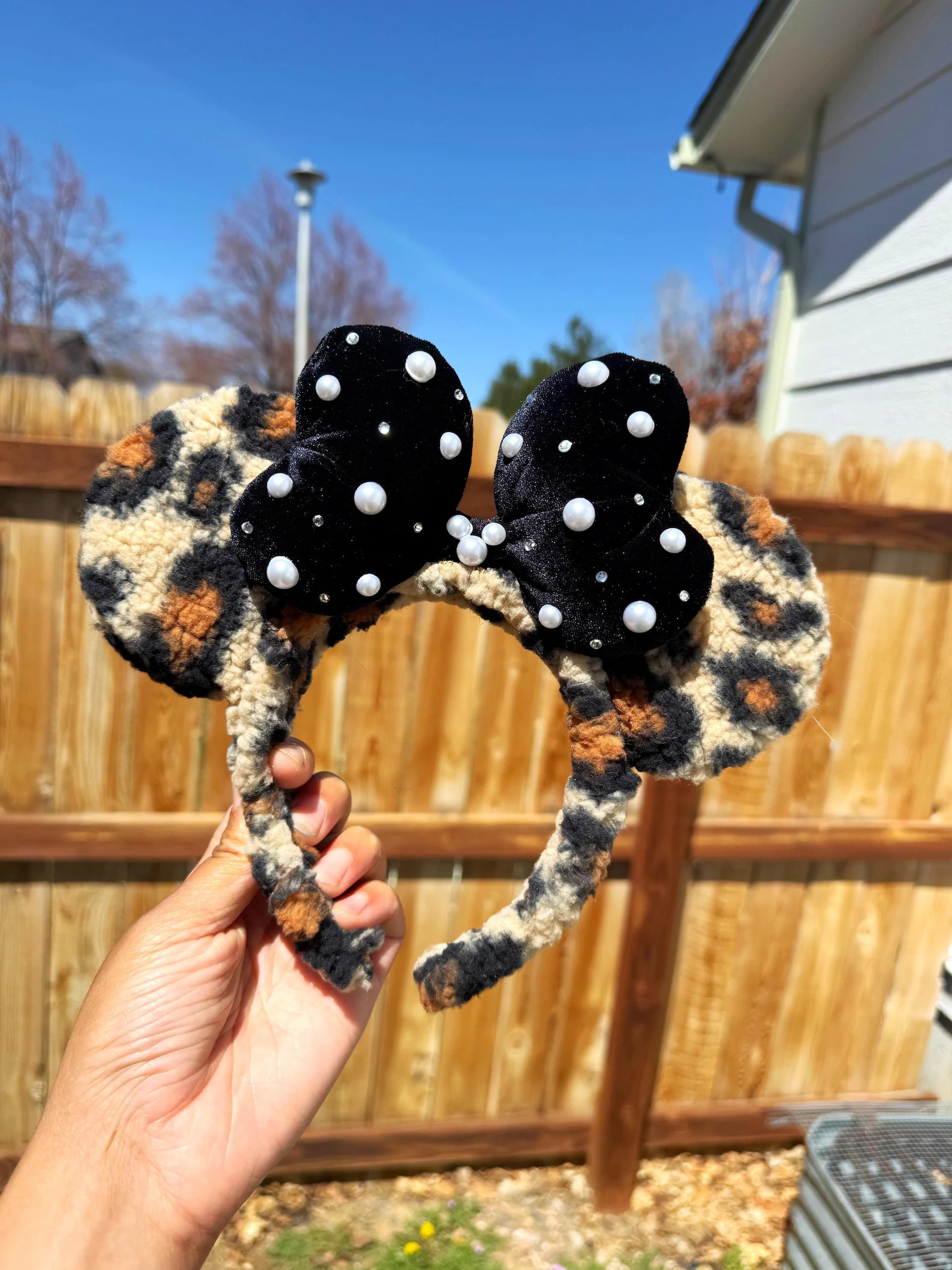 Leopard Sherpa Minnie Ears, Sherpa Minnie Ears, Animal Print Minnie Ears, Pearl Minnie Ears, Sher... | Etsy (US)