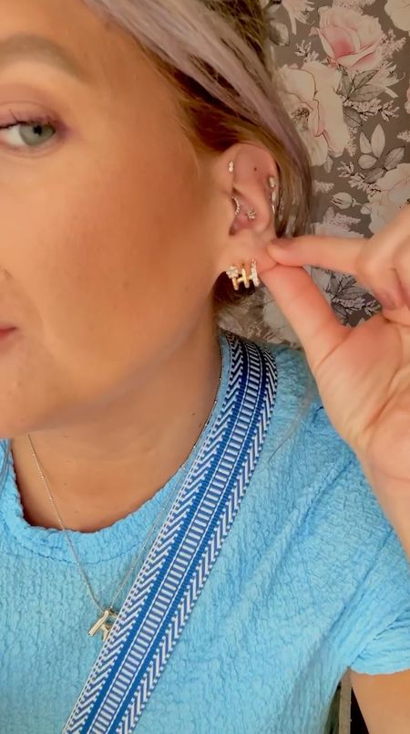 Cute Amazon gold stud earrings that look like 3 in 1 @amazonfashion 

#LTKStyleTip #LTKFindsUnder50 #LTKVideo