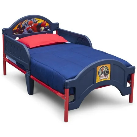 Delta Children Marvel Spider-Man Plastic Toddler Bed Blue (Mattress sold separately) | Walmart (US)