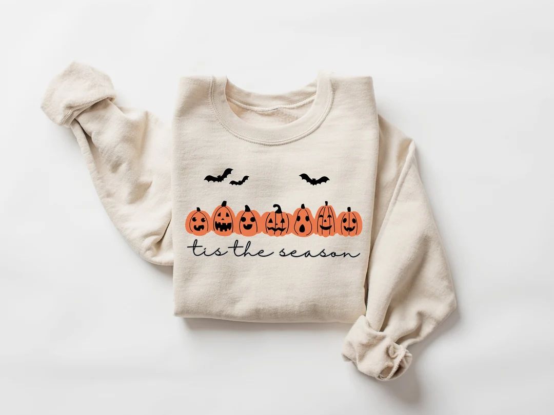 is The Season Halloween Sweatshirt,Halloween Sweatshirt,Spooky Season,Coffee Shirt,Halloween Desi... | Etsy (US)