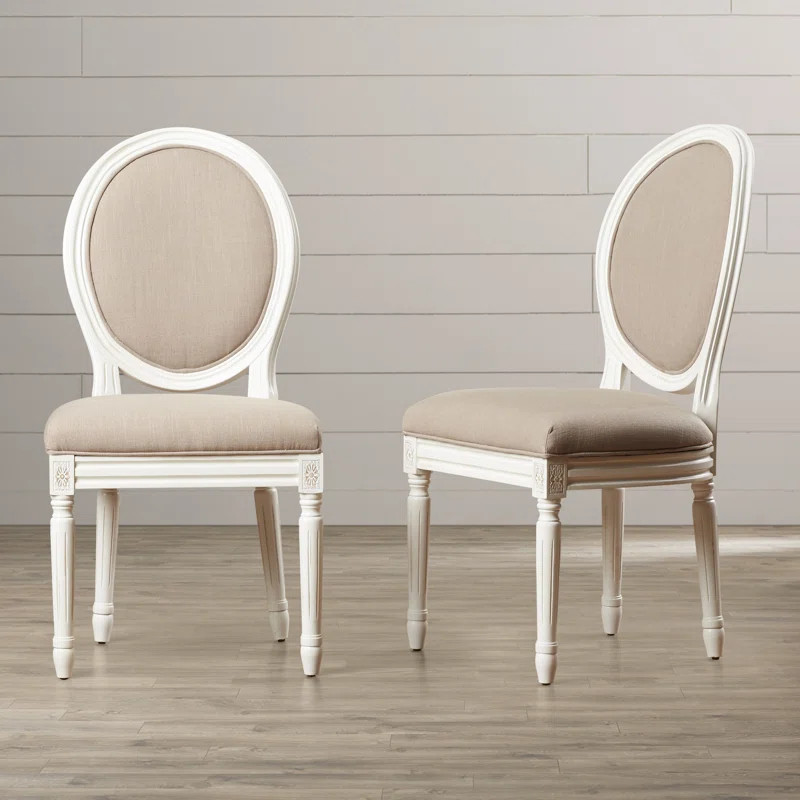 Falgoust Upholstered King Louis Back Side Chair (Set of 2) | Wayfair North America