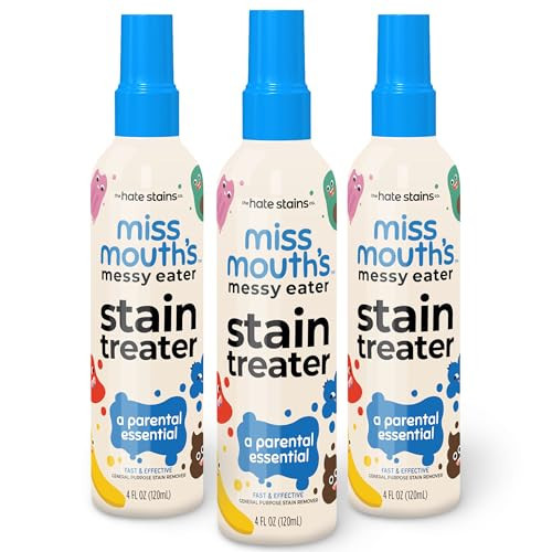 Miss Mouth's Messy Eater Stain Treater Spray - 4oz 3 Pack Stain Remover - Newborn & Baby Essentials - No Dry Cleaning Food, Grease, Coffee Off Laundry, Underwear, Fabric | Amazon (US)