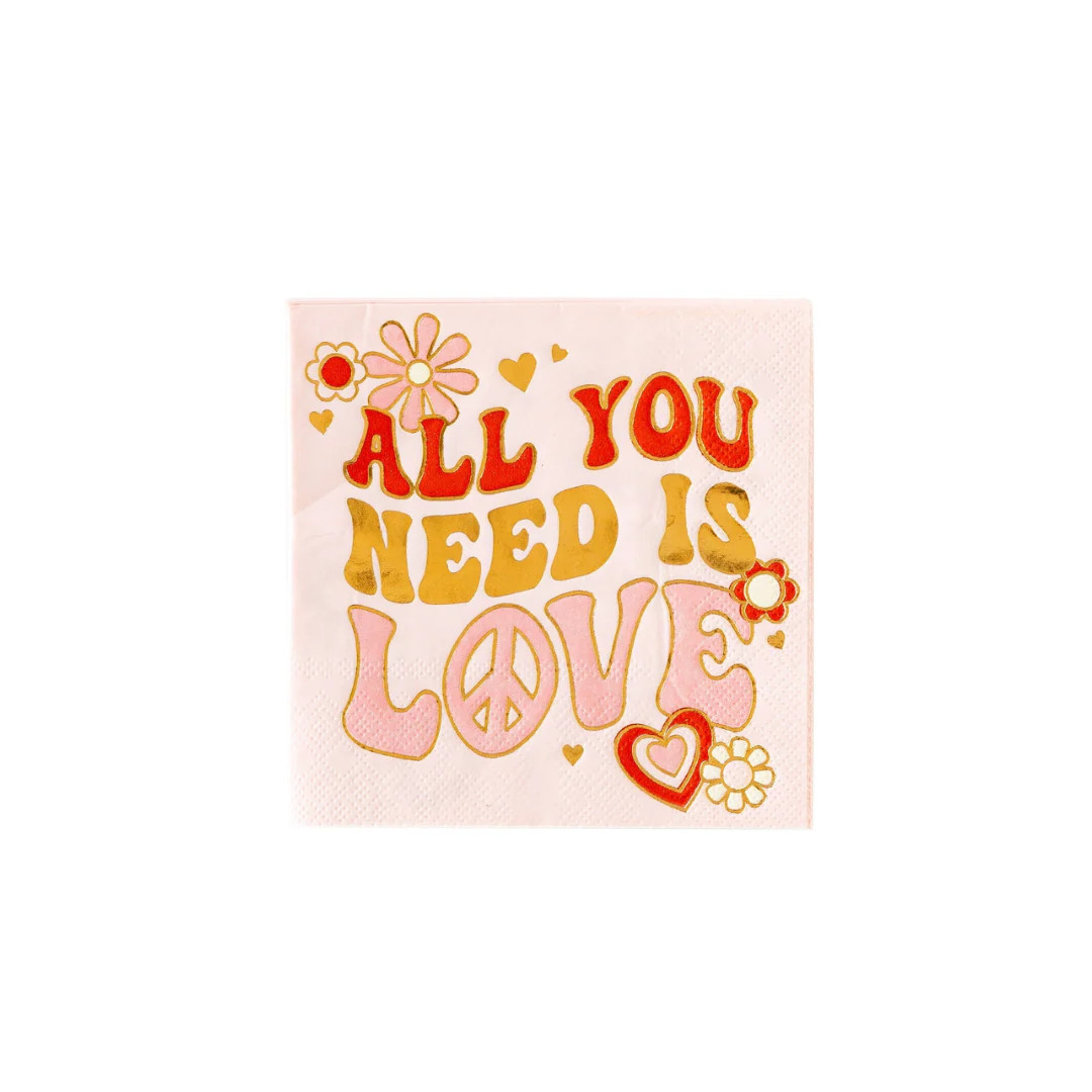 Occasions By Shakira - All You Need Is Love Napkin | Ellie and Piper
