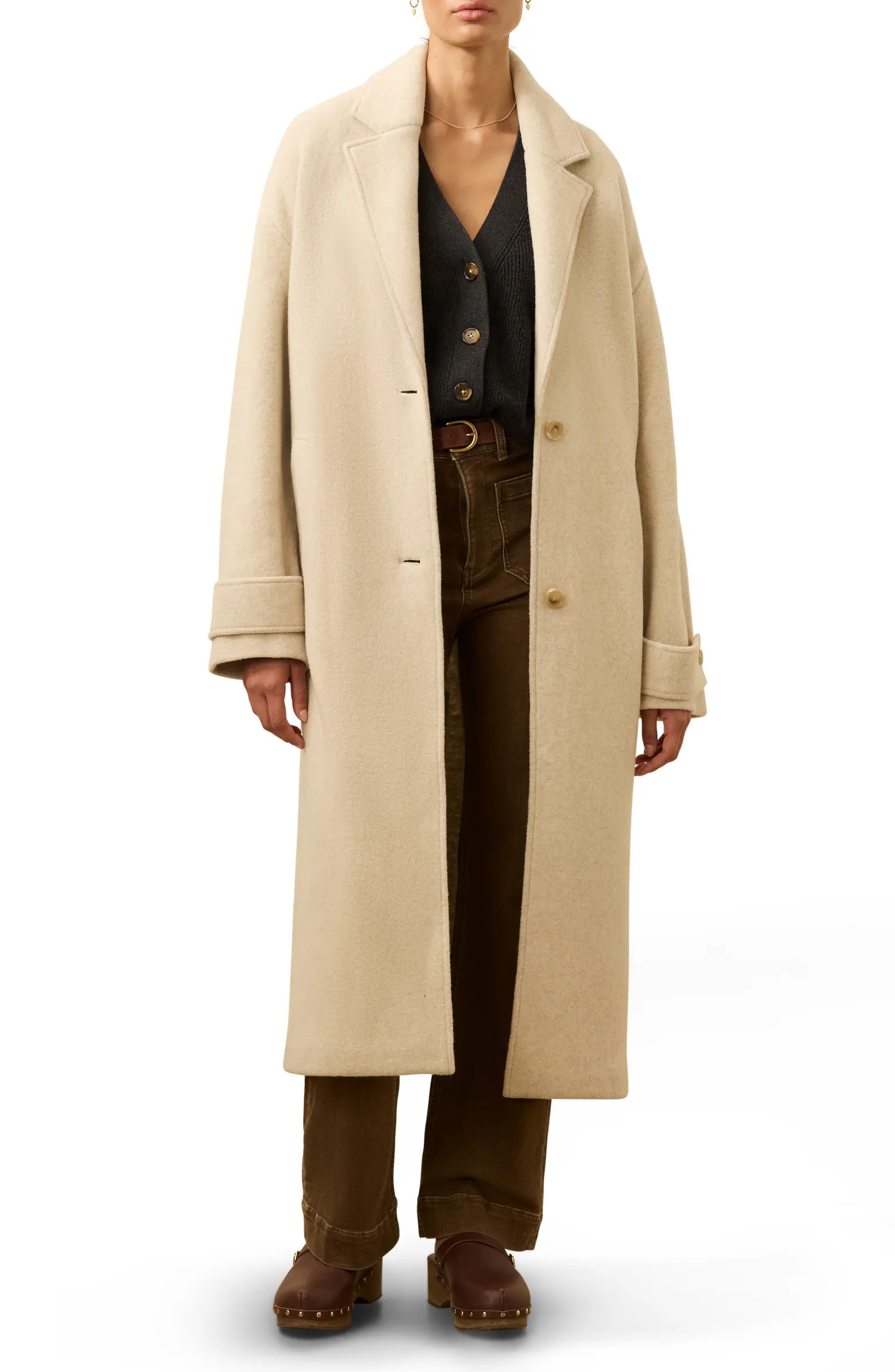 Atlantic Wool Blend Knit Coat | Nordstrom