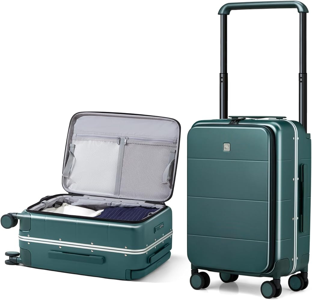 Hanke Carry On Luggage with Wheels Hard Shell Suitcases 20 Inch Carry-on Suitcase Top Open Spinne... | Amazon (US)