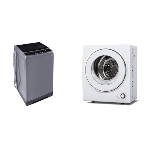COMFEE’ 1.6 Cu.ft Portable Washing Machine, 11lbs Capacity Fully Automatic Compact Washer with Wheel & Euhomy 110V Portable Clothes Dryer 850W Compact Laundry Dryers 1.5 cu.ft Front Load | Amazon (US)