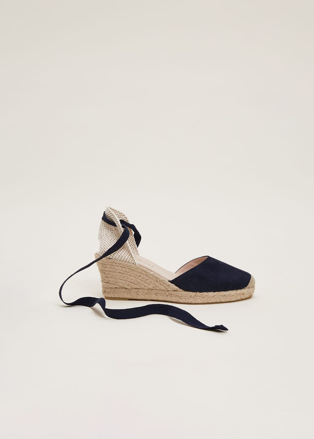 Suede Ankle Tie Espadrille Shoe | Phase Eight (UK)
