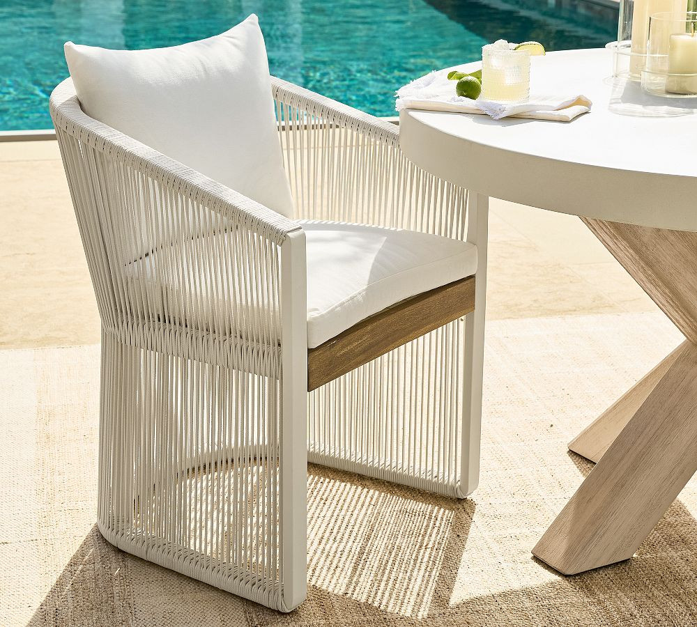 Lakewood Rope Outdoor Dining Armchair | Pottery Barn (US)