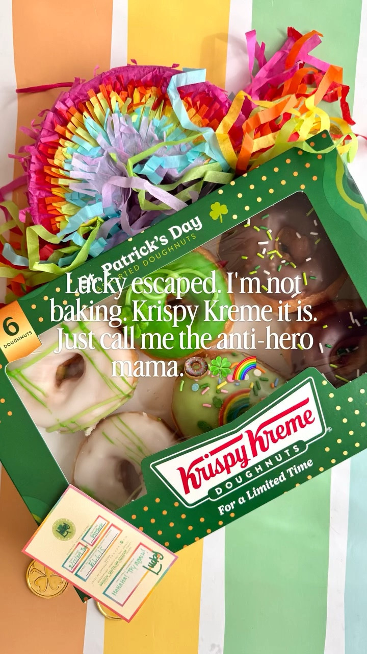 Honestly? “It’s me, hi. I’m the mama it’s me!,” says every mama who didn’t intend to do this last minute again.

Lucky gets away AGAIN and I have zero interest in standing in the kitchen on a Monday night. 🍀😂

So I’m sharing this idea today! Grab the Krispy Kreme, and add on one of my leprechaun printable notes, and call it a WIN. Little ones don’t know the difference and we’ll have our magical dignity intact.

This is my Leprechaun Trap Activity Set — Lucky’s notes are already written for you so the only thing you have to do is print, cut, and grab donuts. You’re welcome. 🍩✨

Instant download → link in bio. St. Patrick’s Day is on TUESDAY the 17th!

#leprechaunatrap #stpatricksdaykids #printablesformoms #momhack #stpatricksdayprintables