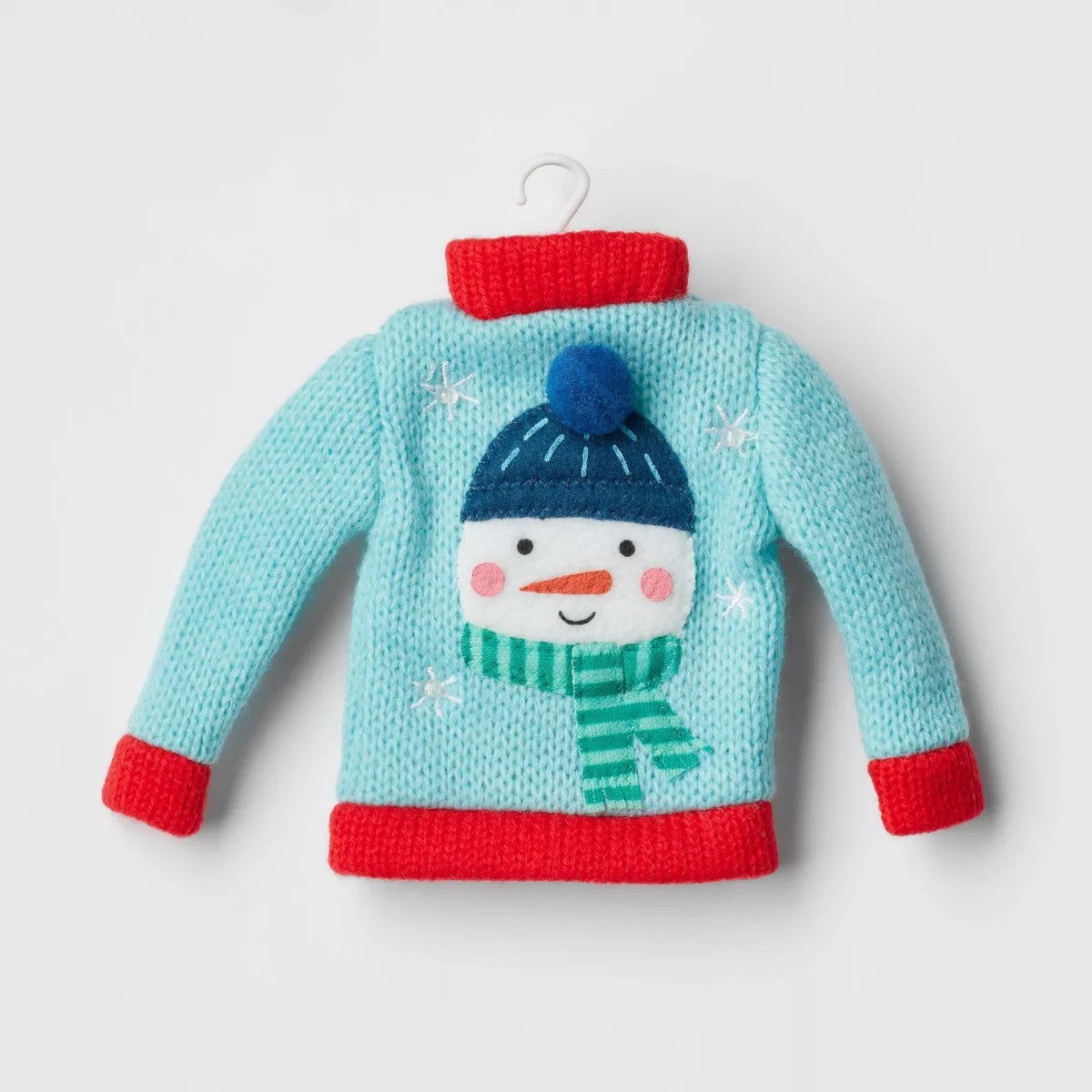 Knit Sweater with Snowman Christmas Tree Ornament Blue - Wondershop™ | Target
