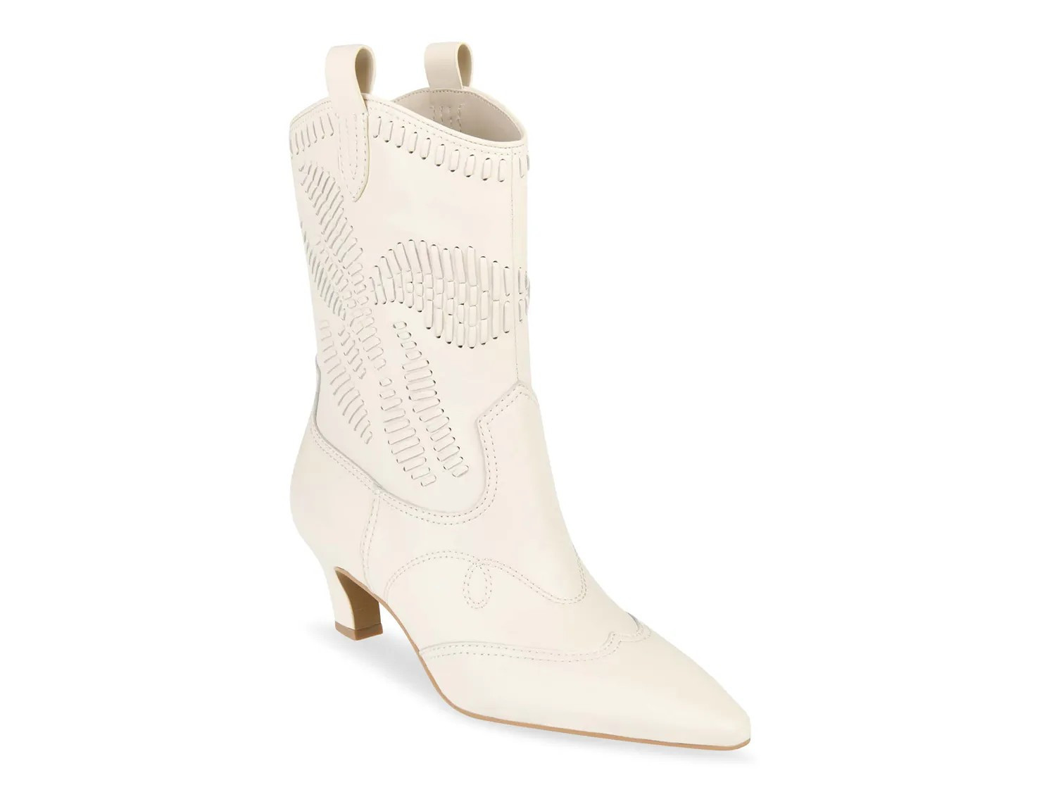 Dolce Vita Tavla Cowboy Boot | Women's | Off White | Size 9.5 | Boots | Kitten | DSW