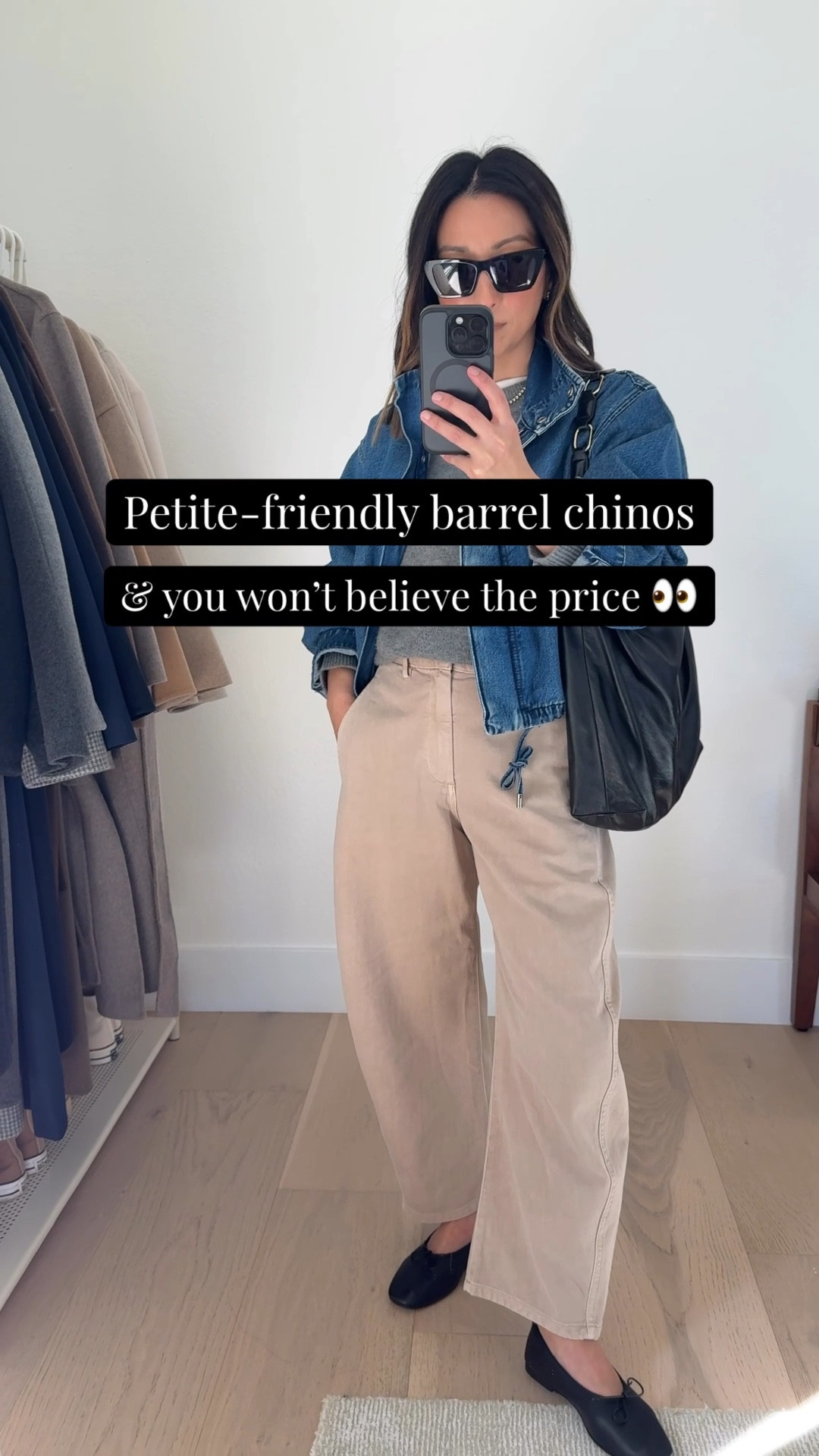 New Gap chino barrel pants. These are a great fit on petites. I sized up to a petite 2 so the rise wouldn't feel too tight. Very comfy, too! On major sale!

Madewell denim jacket xs. But prefer the small
Gap barrel chino pants petite 2
Everlane tee medium
Aritzia cashmere blend sweater xs
Everlane ballet flats 5
Anine Bing Kate bag
YSL Sunglasses
Dorsey James necklace 15"

Petite style, spring style, spring outfits, mom style 

#LTKootd #LTKPetite #LTKSaleAlert