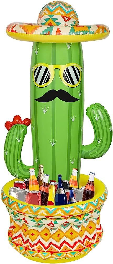 Triumpeek Inflatable Cactus Cooler, 55" Fiesta Cactus Ice Bucket Wearing Sombreros for Summer Swi... | Amazon (US)