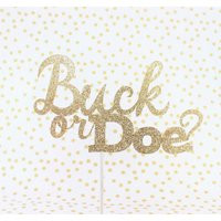 Buck Or Doe? Gender Reveal Cake Topper Party, Baby Shower, Boy Girl?, He She?, Deer Party | Etsy (US)
